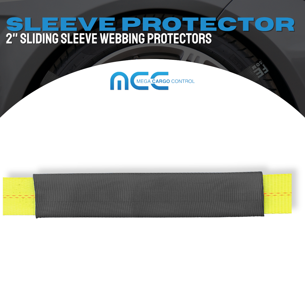 10 Pack 12" Sliding Sleeve Webbing Web Protector for 2" Ratchet Tie Down Strap