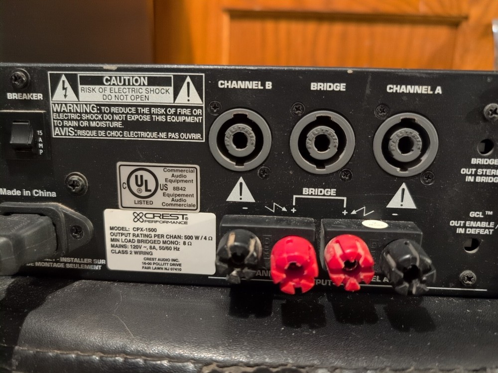 Crest Performance CPX 1500 Power Amplifier works great!