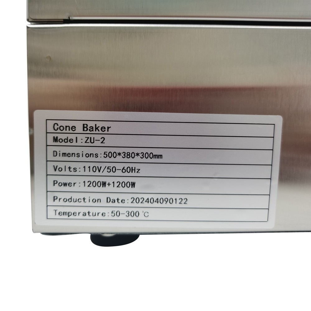 Ice Cream Waffle Cone Maker Machine Non-stick Double-head Egg Roll Making 110V