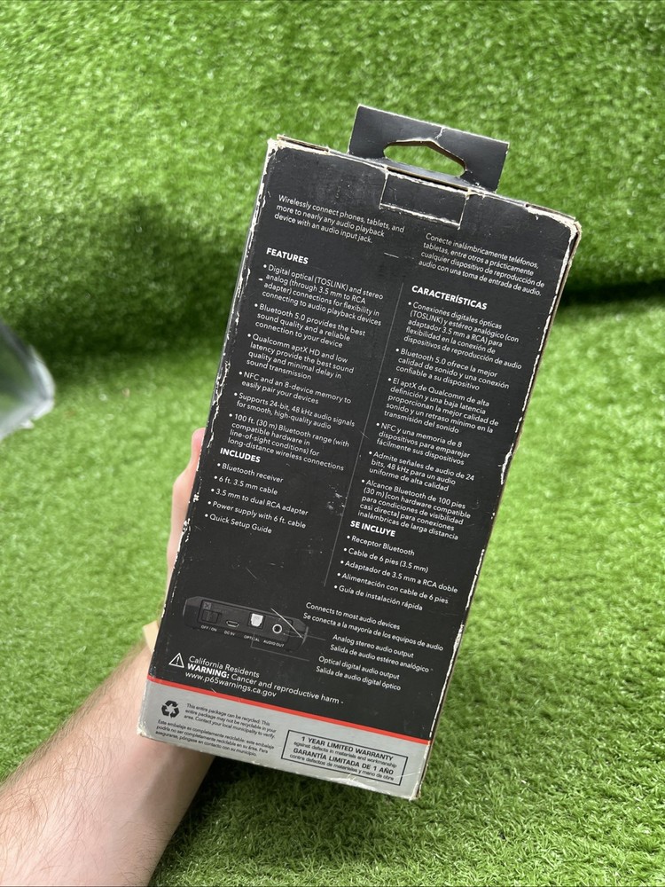 Rocketfish RF-BTR319 Bluetooth Audio Receiver Black Wireless Adapter Compact. 3