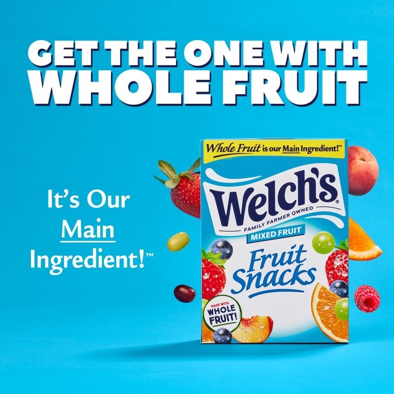 Welch's, Made With Real Fruit Fruit Snacks, Mixed Fruit, 0.8 oz, 40 Count