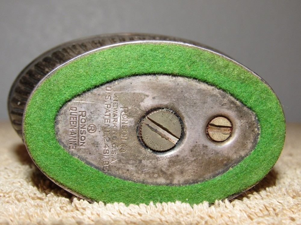 Very Old Ronson Queen Anne Silverplate Table Lighter