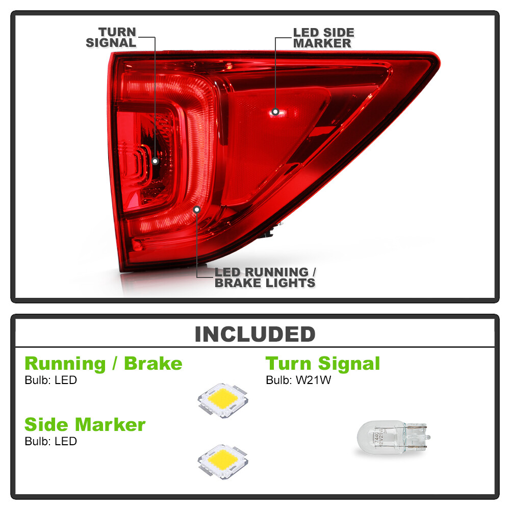 For 2016 2017 2018 Honda Pilot Factory LED Tail Light Lamp Outer Passenger Side