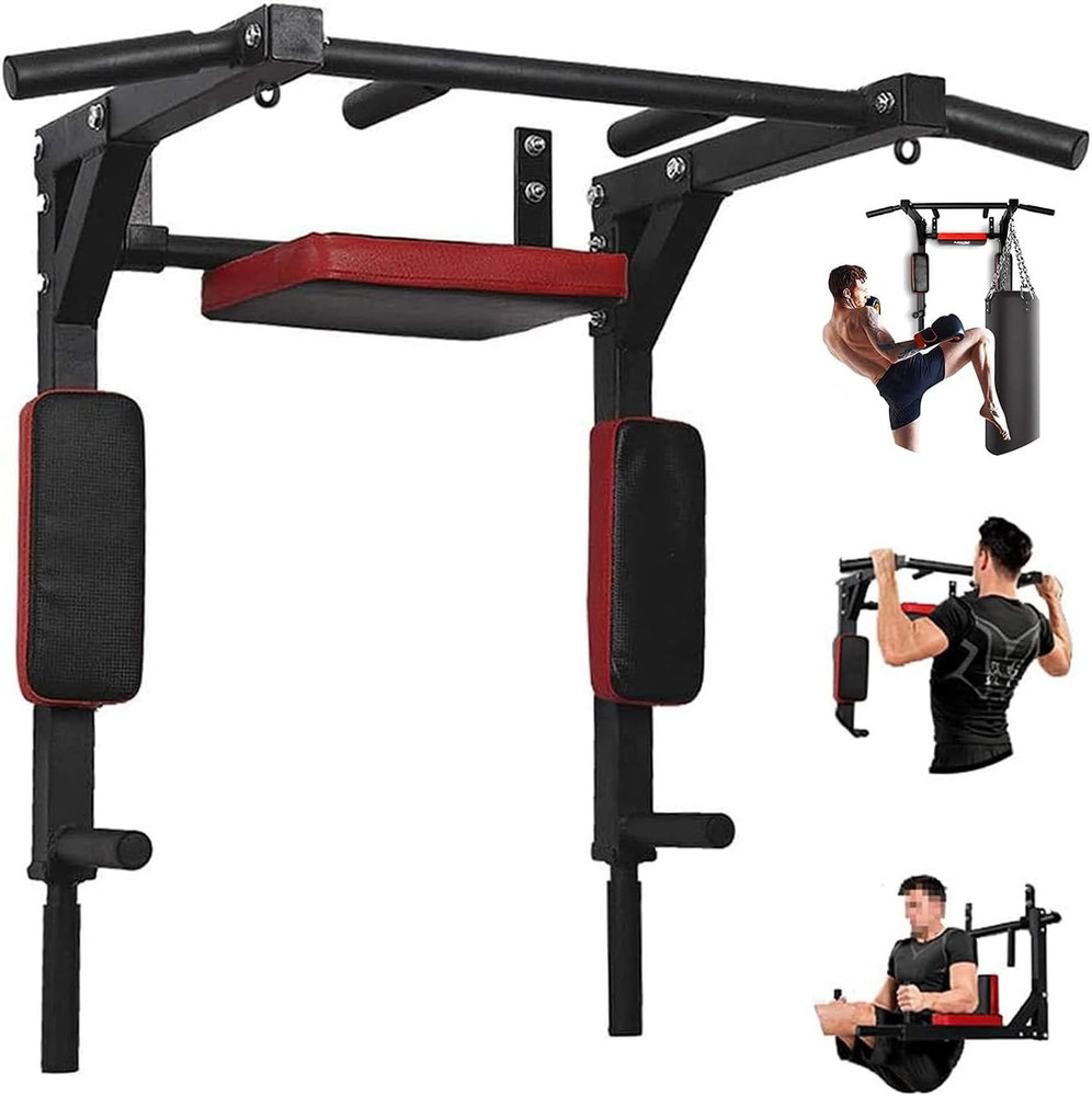 Wall Mount Pull up Bar Wall Mounted Body Press Pull up Bar Gym Chin-Up for Upper