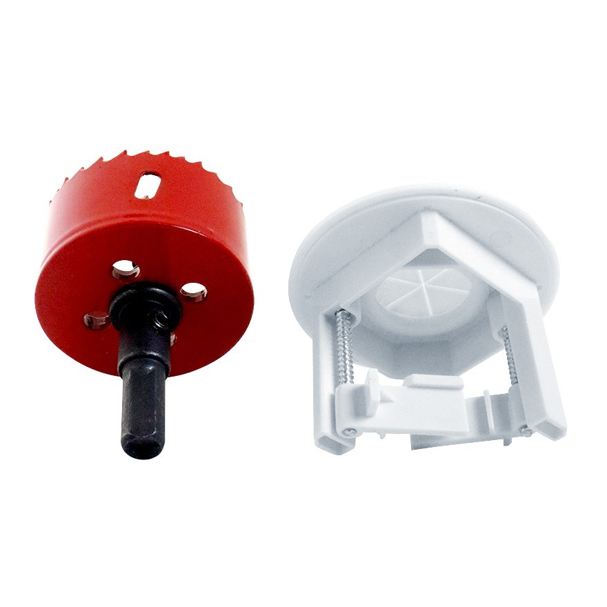 Construct Pro Speedy Screw in Cable Pass Through Port (White) with Hole Saw