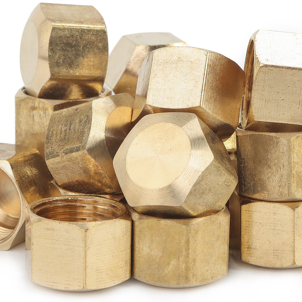 LTWFITTING 1/2-Inch Brass Compression Cap Stop Valve , Fitting (Pack of 60)