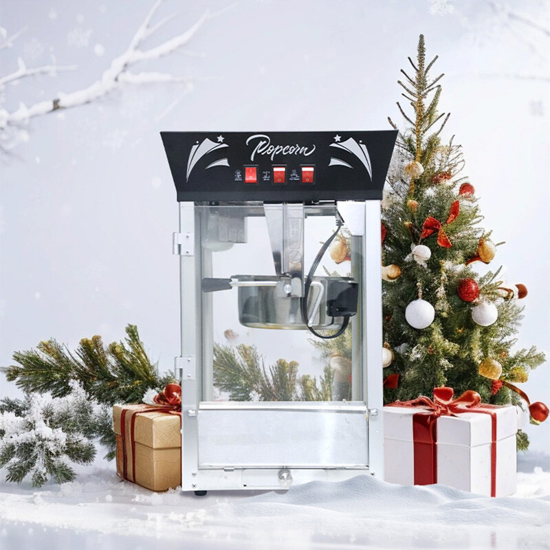 12oz Popcorn Machine Popcorn Maker w/ Kettle & Warming Deck Countertop Popper