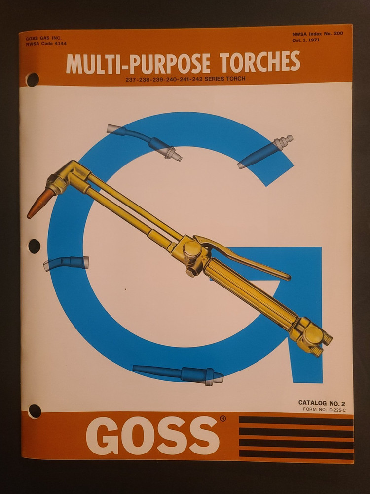 1971 Goss Torches & Tips 14 Page Catalog