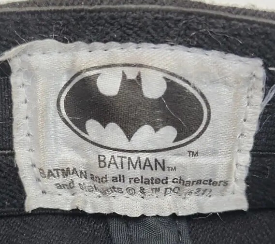 BATMAN Logo Embroidered Gray Black Snapback Hat Cap Batman Under Bill