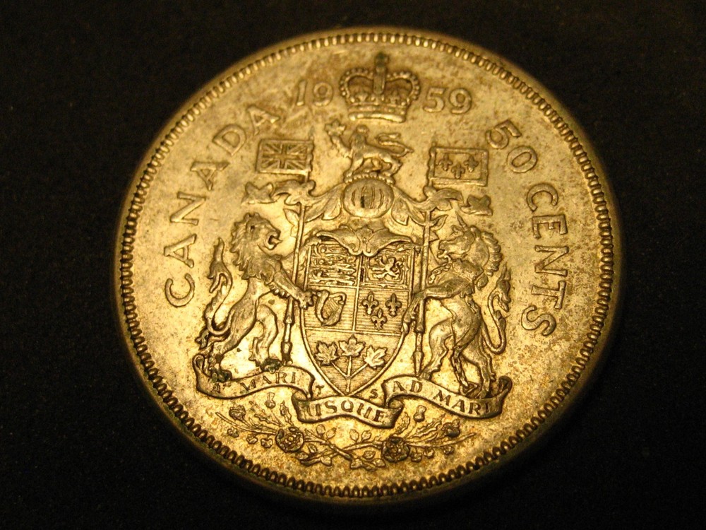 1959 80% Silver Canadian Half Dollar #4