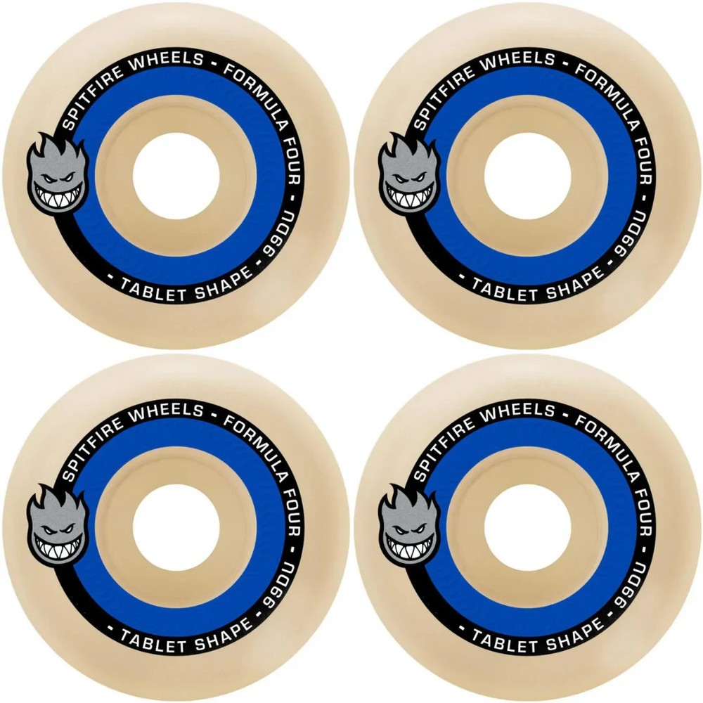 52mm Spitfire F4 Formula Four Tablet Shape 99a Skateboard Wheels