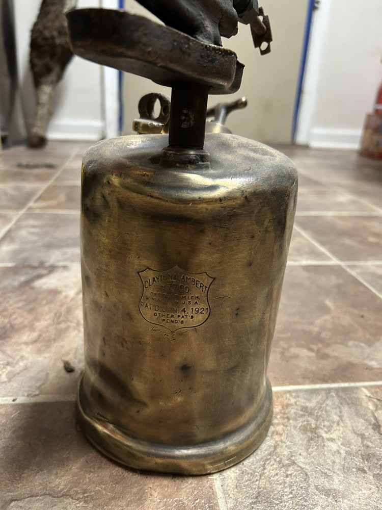 Antique Clayton Lambert Brass Plumbers Torch