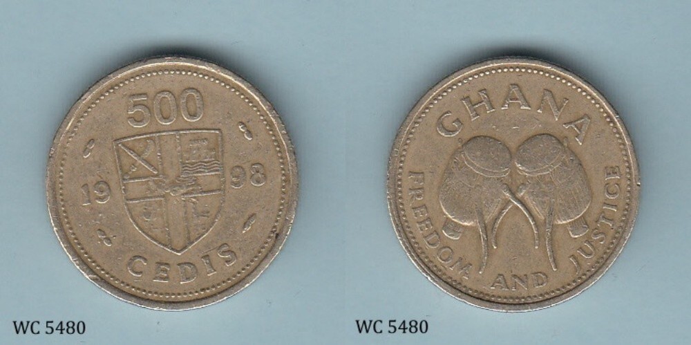 Ghana 500 Cedis 1998 Coin