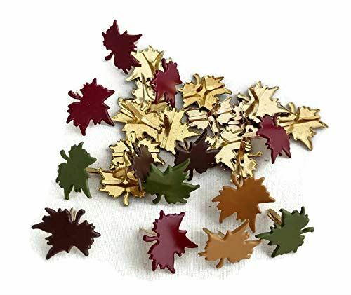 CREATIVE IMPRESSIONS Fall Maple Leaf Brads Assortment Set - 25 Piece