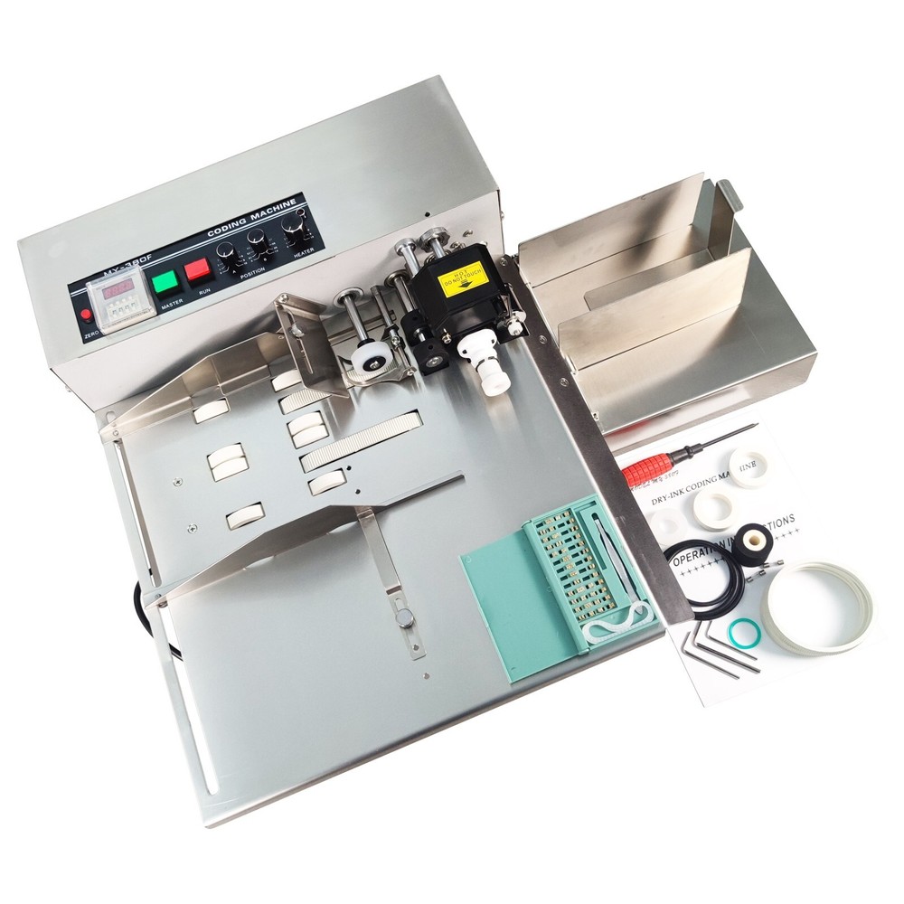 110V Continuous Date Coding Machine Ink Wheel Coding Machine for Package Printi