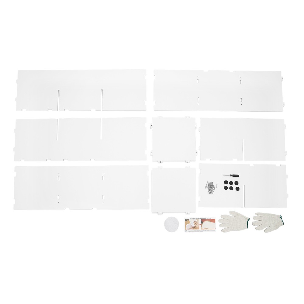 L-Shaped 6-Cube Storage Bookcase, Modern Design for Home & Office