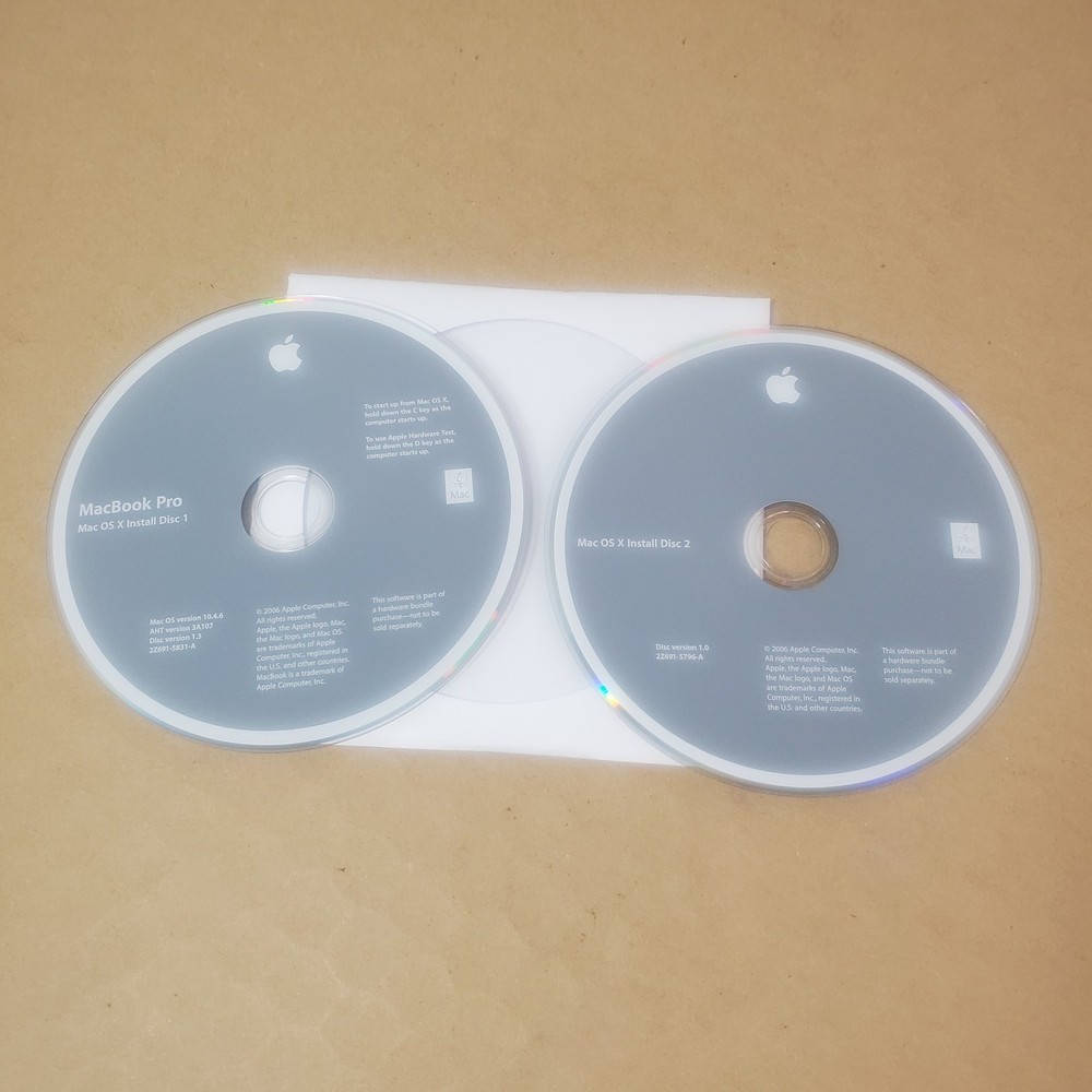 Mac OS X 10.4.6 Grey Discs for MacBook Pro - Multilingual