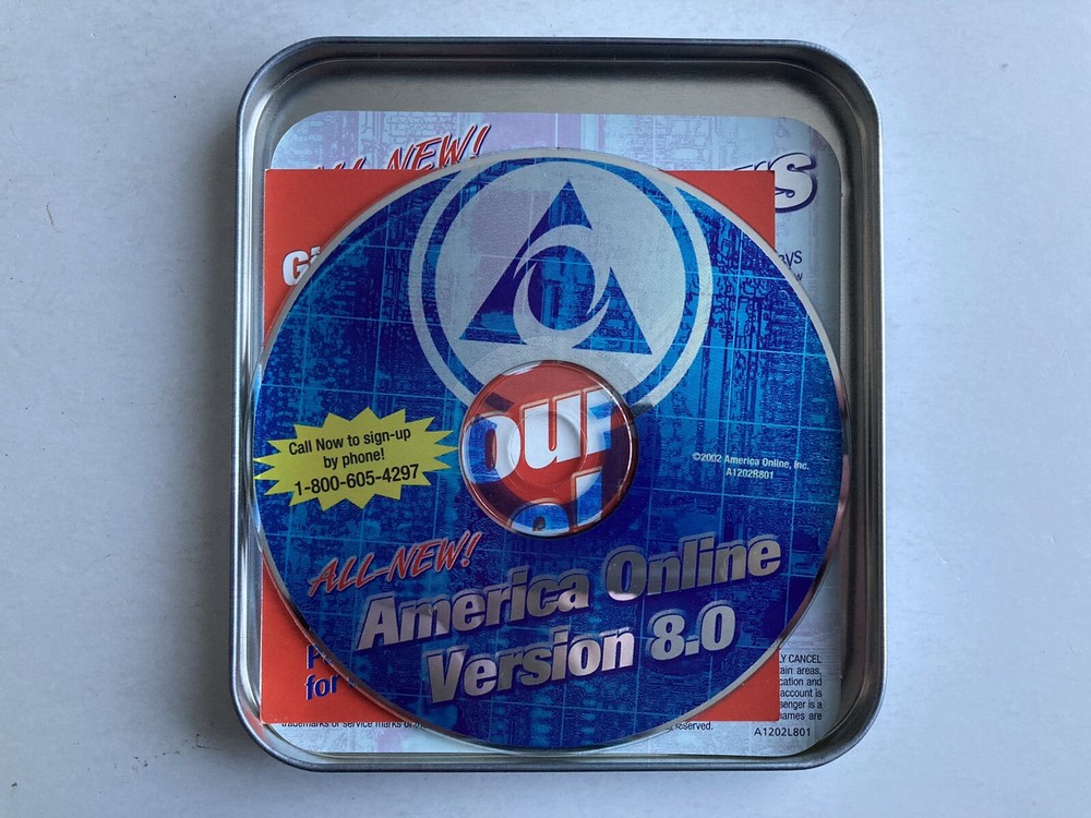 AOL America Online Version 8.0 Tin