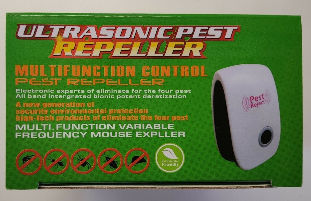3 x Electronic Pest Reject Control Ultrasonic Repeller Home Bug Rat Spider Roach