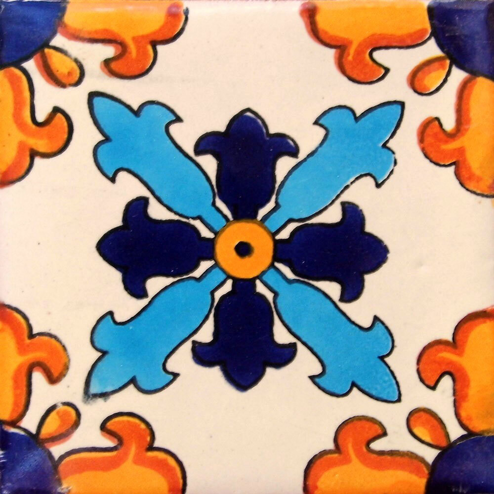 #C004 MEXICAN CERAMIC HANDMADE TALAVERA TILE SETS