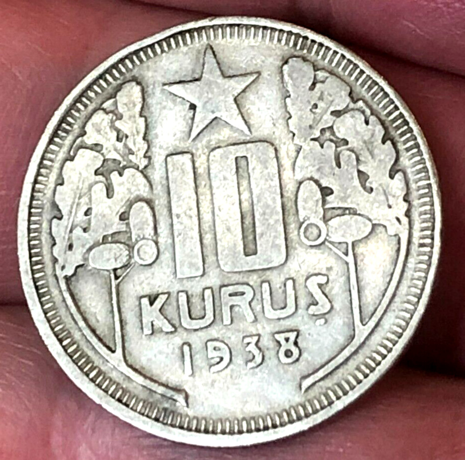 1938 Turkey 10 Kurus