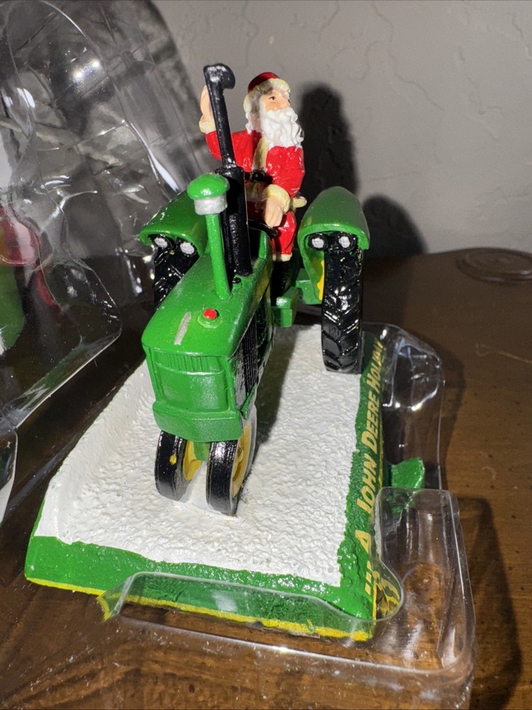 John Deere Santa On Tractor Stocking Holder