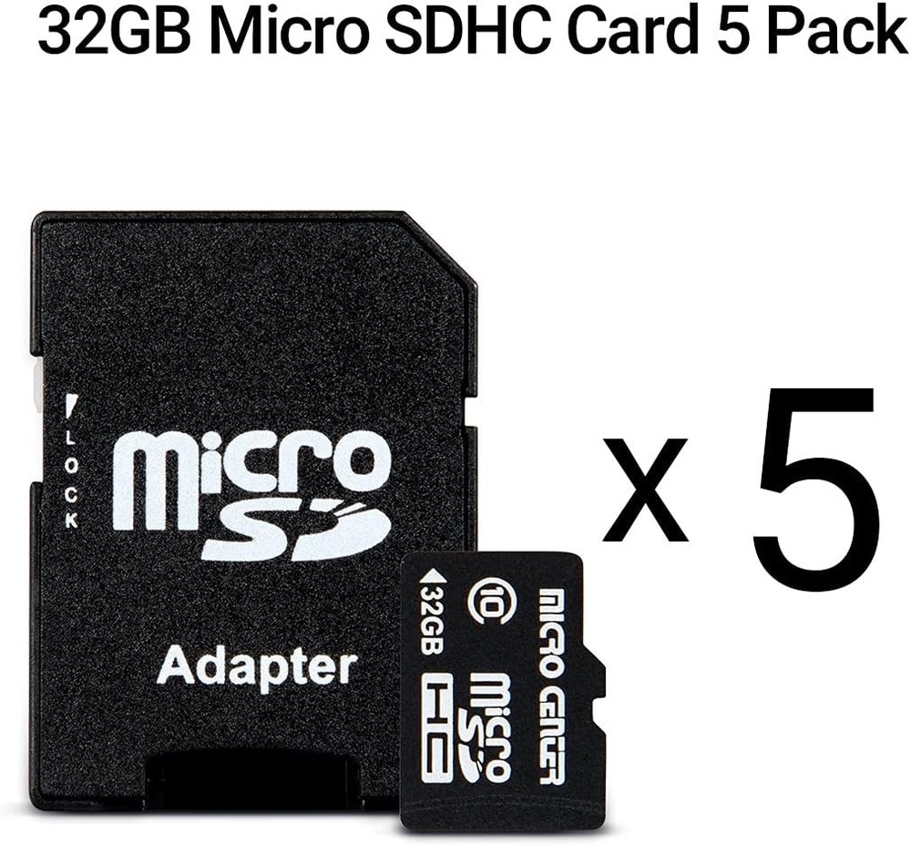 Micro Center 32GB MicroSD Card Class 10 UHS-I 5 Pack