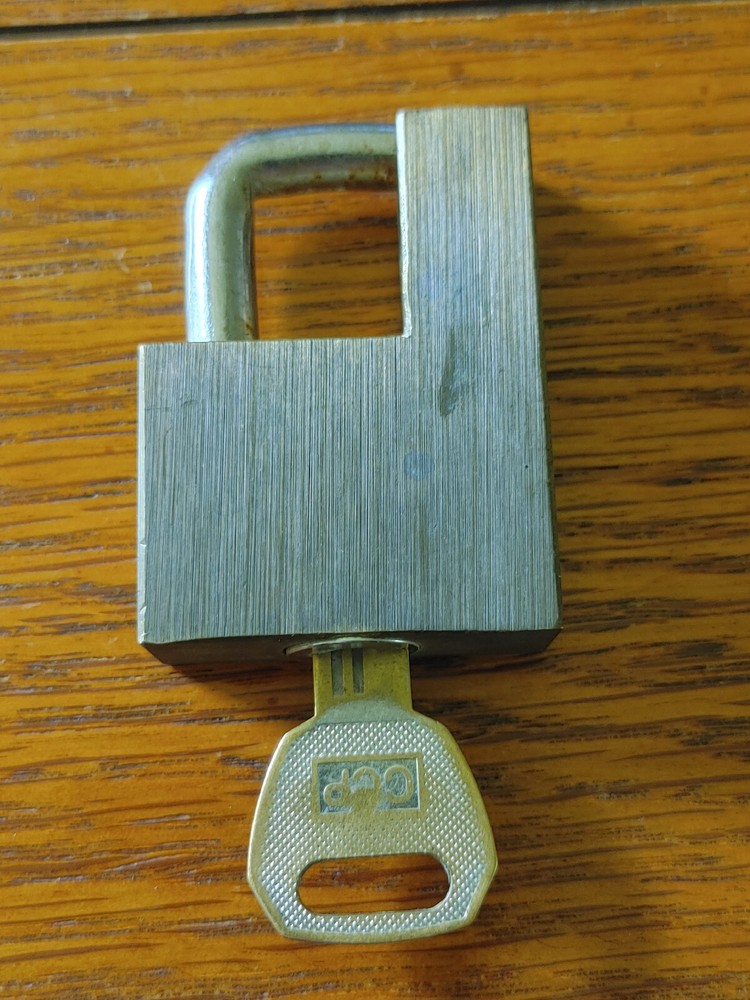Vintage Trailer Coupler Lock Padlock With Key
