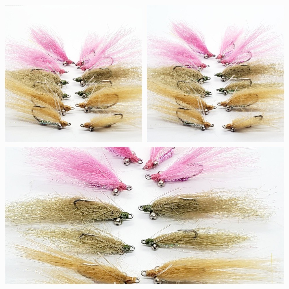 12 Crazy Charlie Fly SELECTION, Bonefish Fly, Permit Fly, Gotcha Bonefish Fly