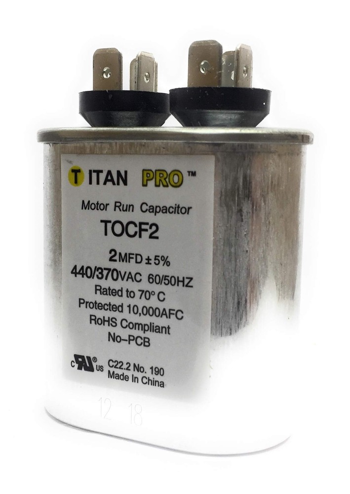 Motor Run Capacitor 2 MFD 2-3/4 in. H