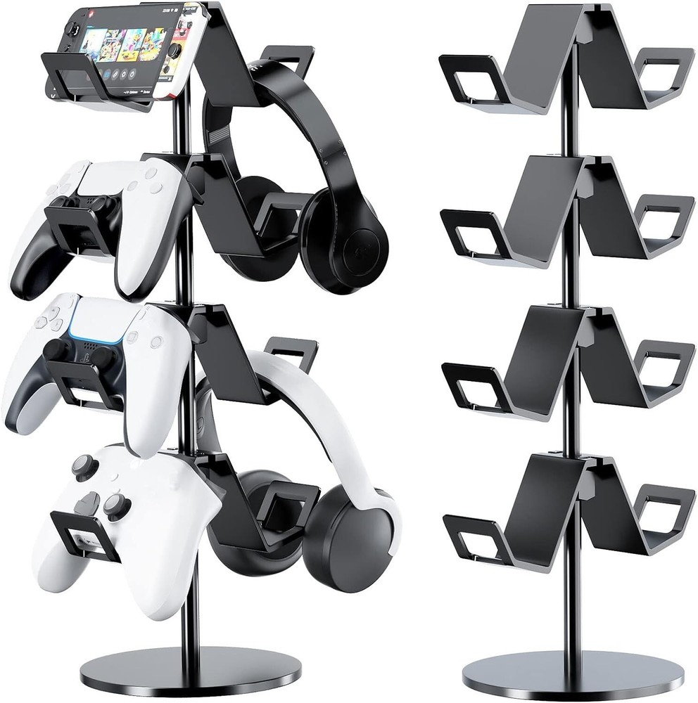 Controller Holder 4 Tier,Headphone Stand - Adjustable Controller Stand for Xbox