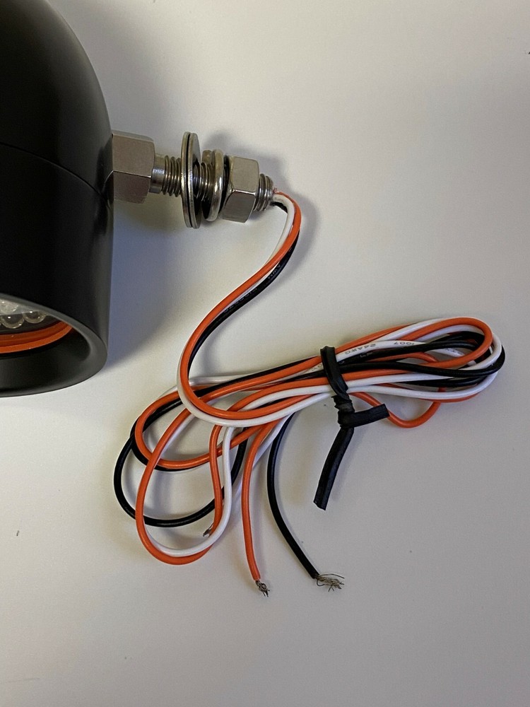 Custom Dynamics Billet Bullet with White LEDs Run/Turn - Black/Clear