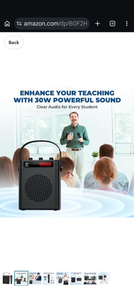 Portable PA system with wireless Mic