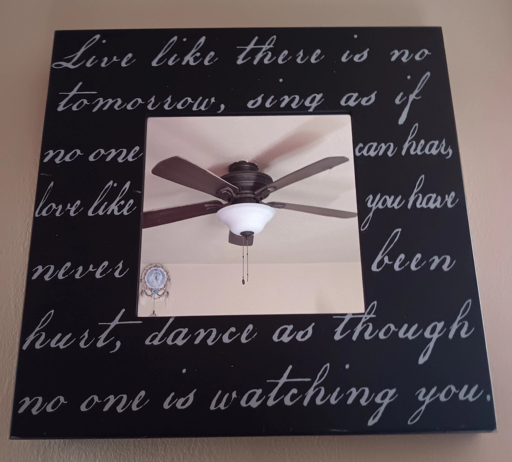 Inspirational Quotes Black Framed Mirror