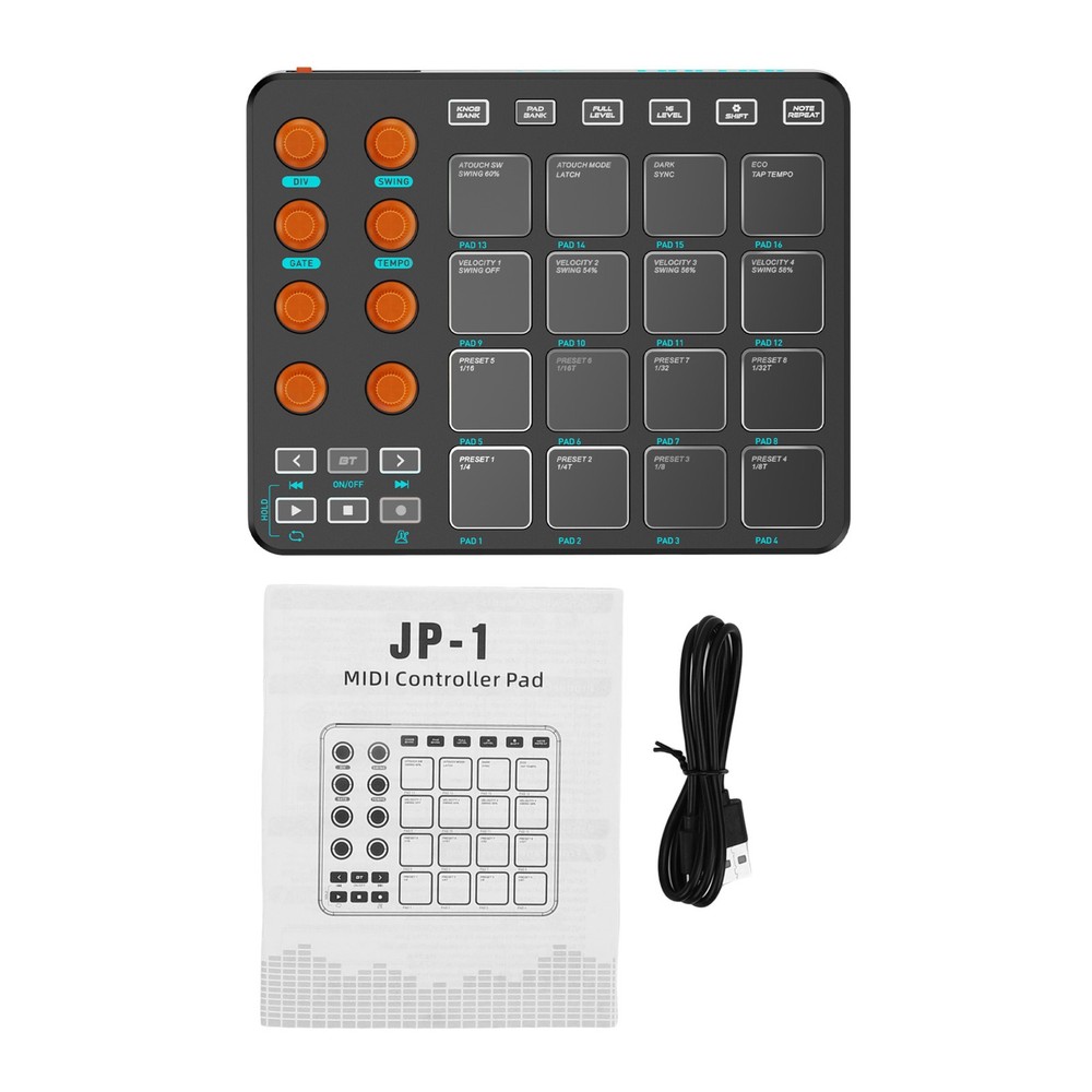 16 RGB Pads Wireless MIDI Controller For Beginners
