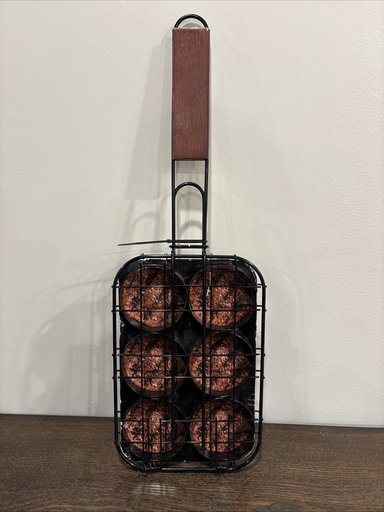 Mini Burger Holder For Over A Camp Fire