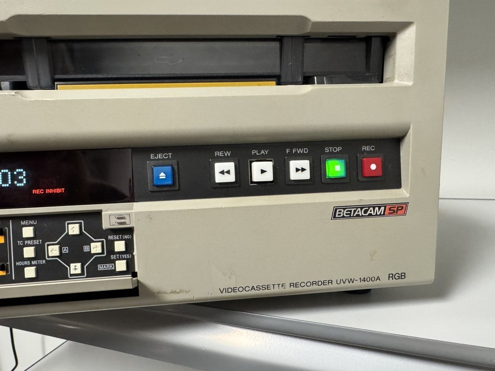 Sony Betacam SP UVW-1400A Commercial Videocassette Recorder. Error Code