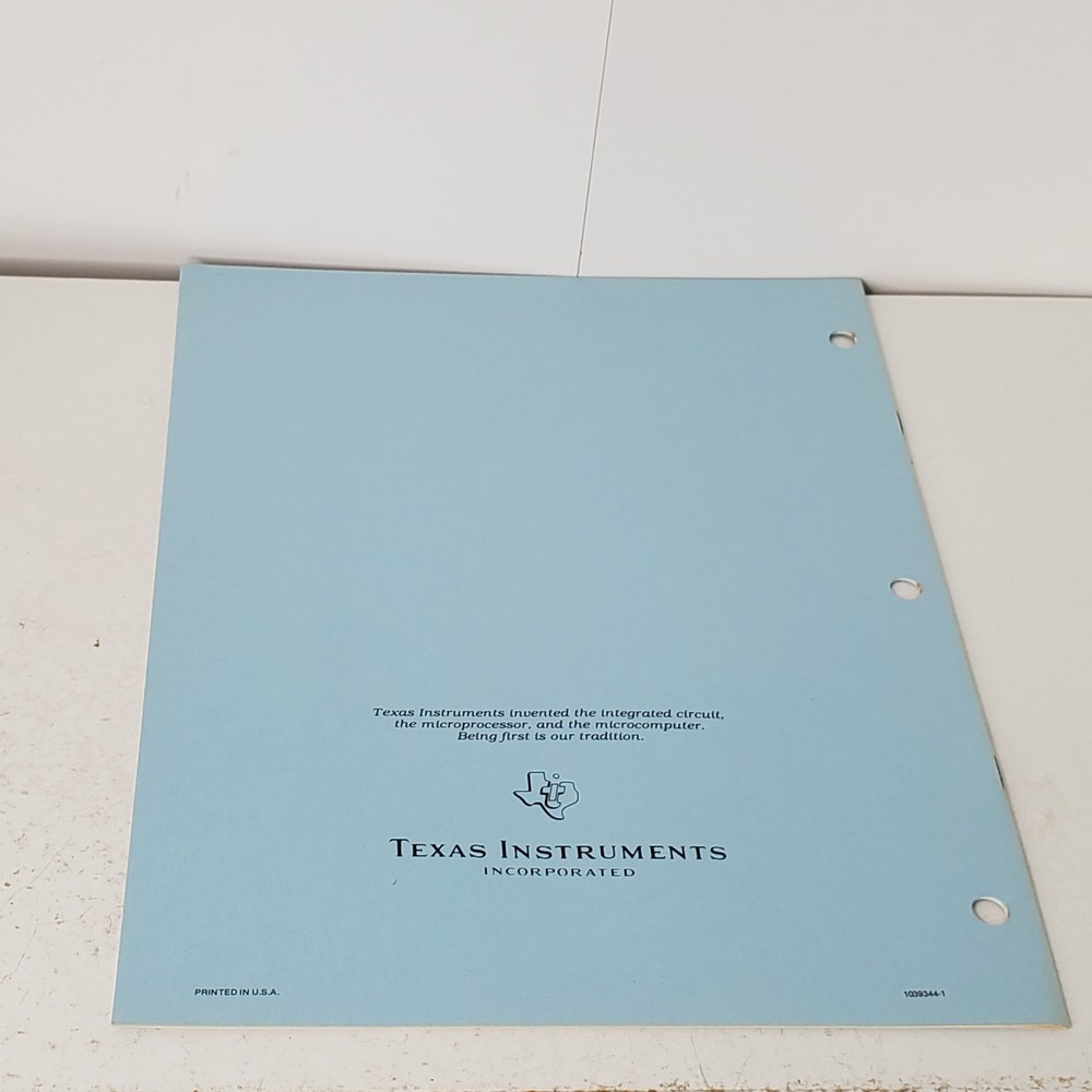 Texas Instruments TI Home Computer Memory Expansion Card PHP1260 User Manual