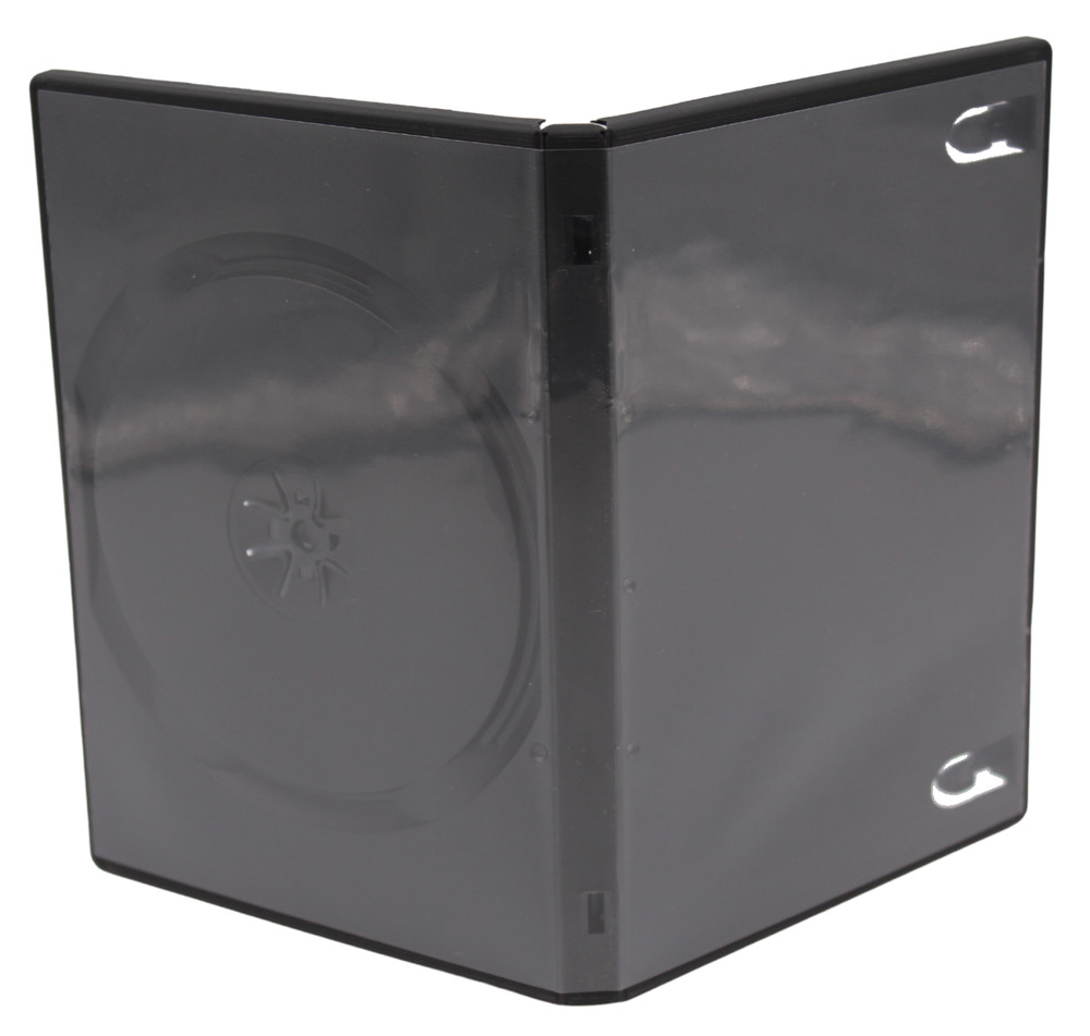 100 Pack Standard Black DVD 3 Disc 14mm Premium Replacement Cases
