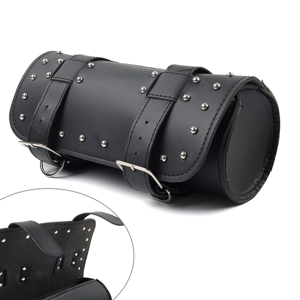 Black Motorcycle Fork Tool Bag Handlebar Bag Storage Saddle Bags