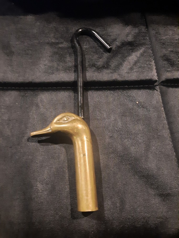 Brass Duck Head Flue Damper Pull Hook 9" Custom decor inc