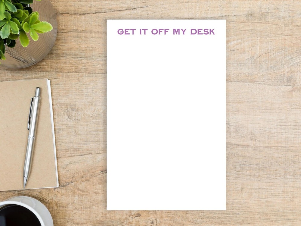 Personalized 5x8 Blank Notepad - Font and Color Options