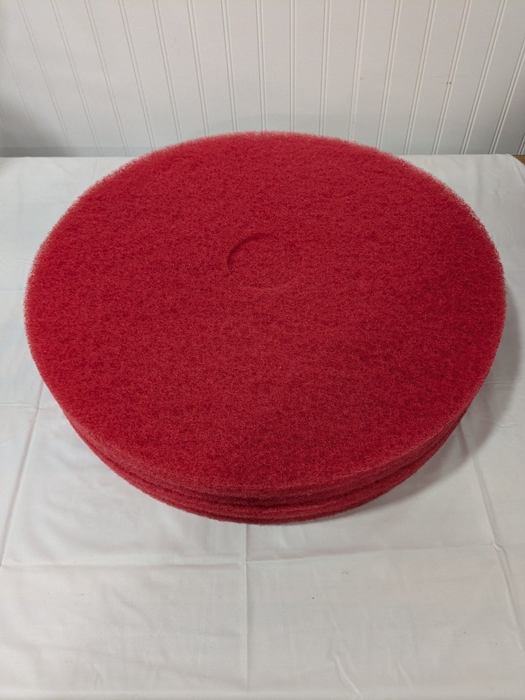 Clarke 20" Red Scrubbing Pad, 4/Pack Polyester 976068