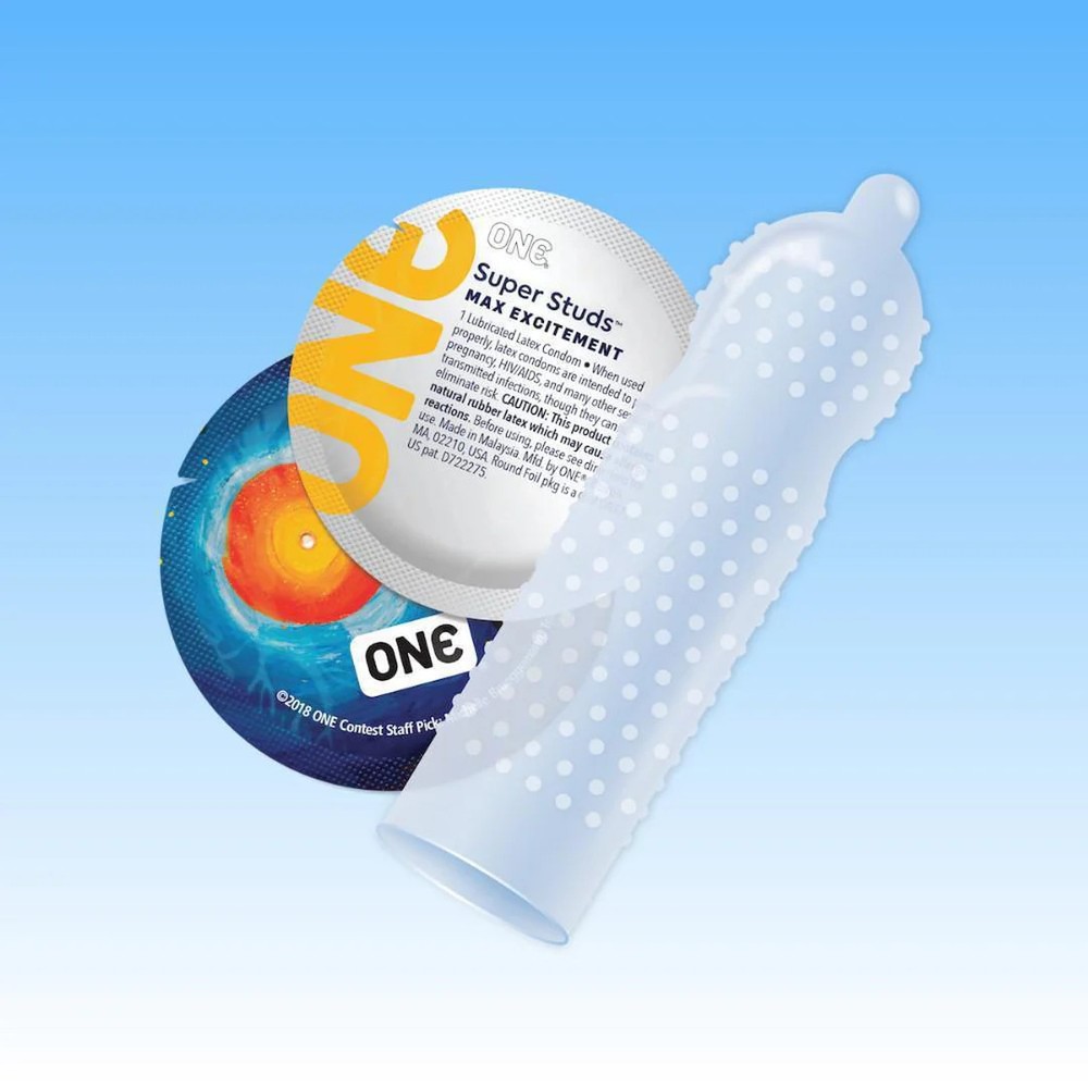 ONE Super Studs Condoms with Extra Large Studs | 36-Pack