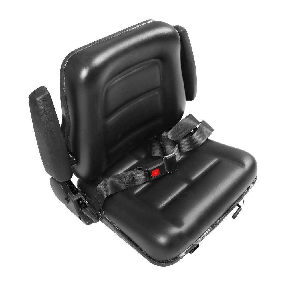 Adjustable Backrest Tractor Seat W/Armrest Forklift Seat Universal
