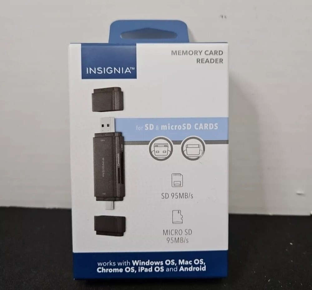 Insignia USB-C/USB 3.0 to SD and microSD Memory Card Reader