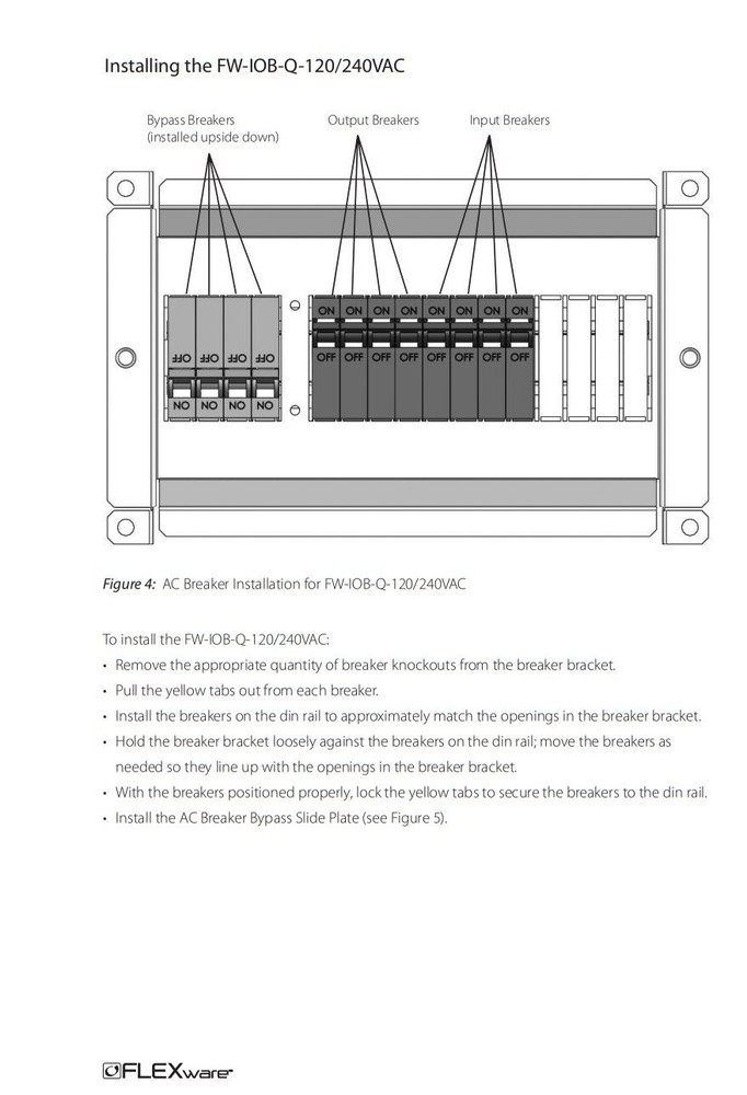 OutBack Power FW-IOB-Q-120/240VAC Input-Output-Bypass