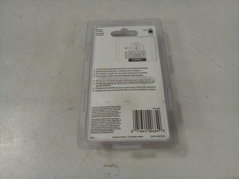 U Haul MOVER'S PADLOCKS 2" Laminated Steel - NEW