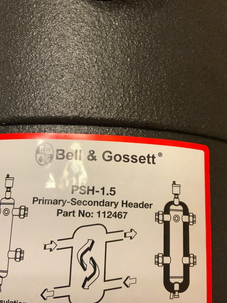 Bell & Gossett Primary Secondary Header Model# PSH-1.5, Part# 112467