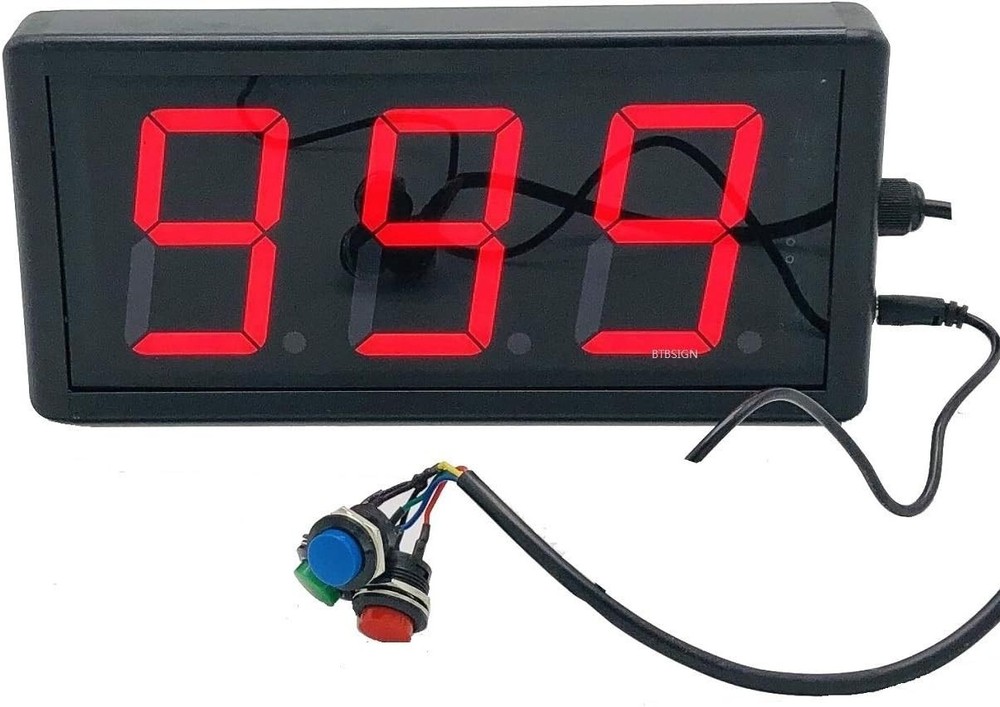 LED Lap Counter Up/Down Digital Counter with Buttons and Remote 3inch High